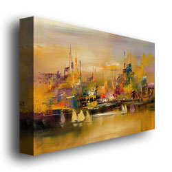 Rio 'City Reflections V' Canvas Wall Art 35 X 47 Inches