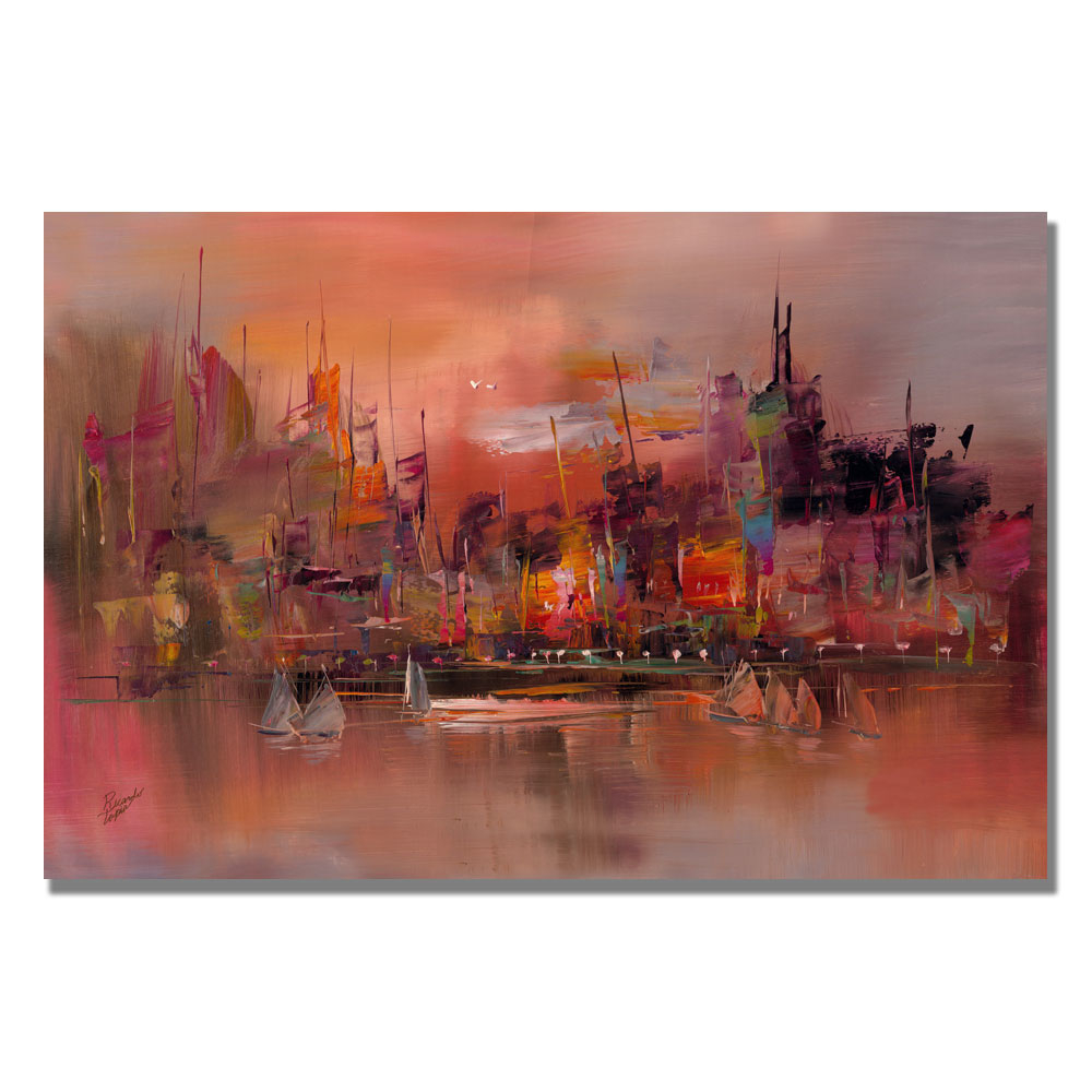 Rio 'City Reflections IV' Canvas Wall Art 35 X 47 Inches