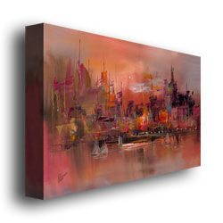 Rio 'City Reflections IV' Canvas Wall Art 35 X 47 Inches