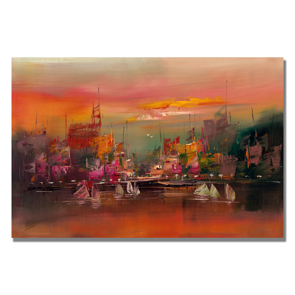 Rio 'City Reflections III' Canvas Wall Art 35 X 47 Inches