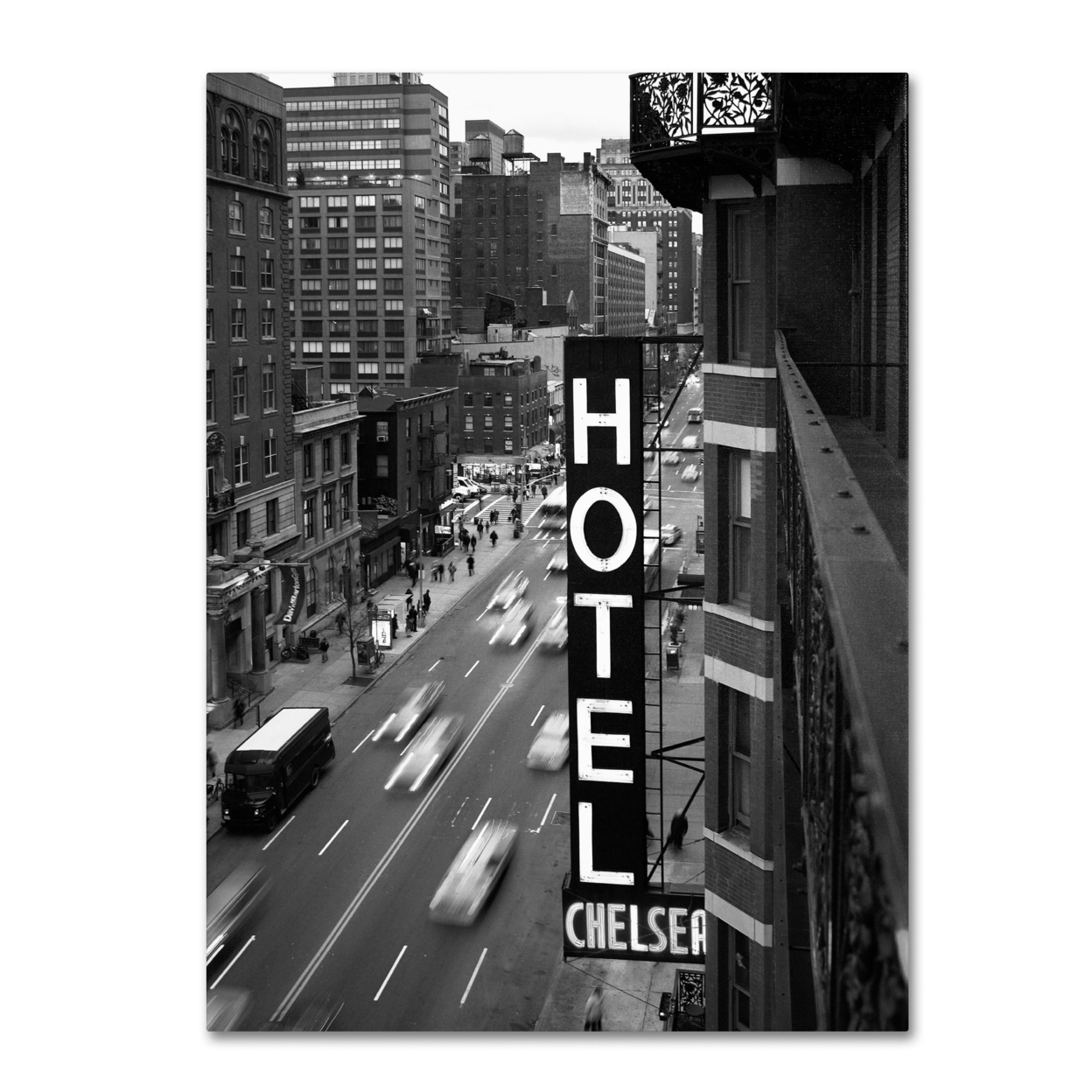 Chris Bliss 'Chelsea Black And White' Canvas Wall Art 35 X 47 Inches