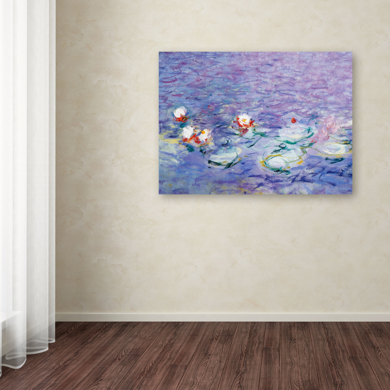 Claude Monet 'Water Lilies II 1840-1926' Canvas Wall Art 35 X 47 Inches