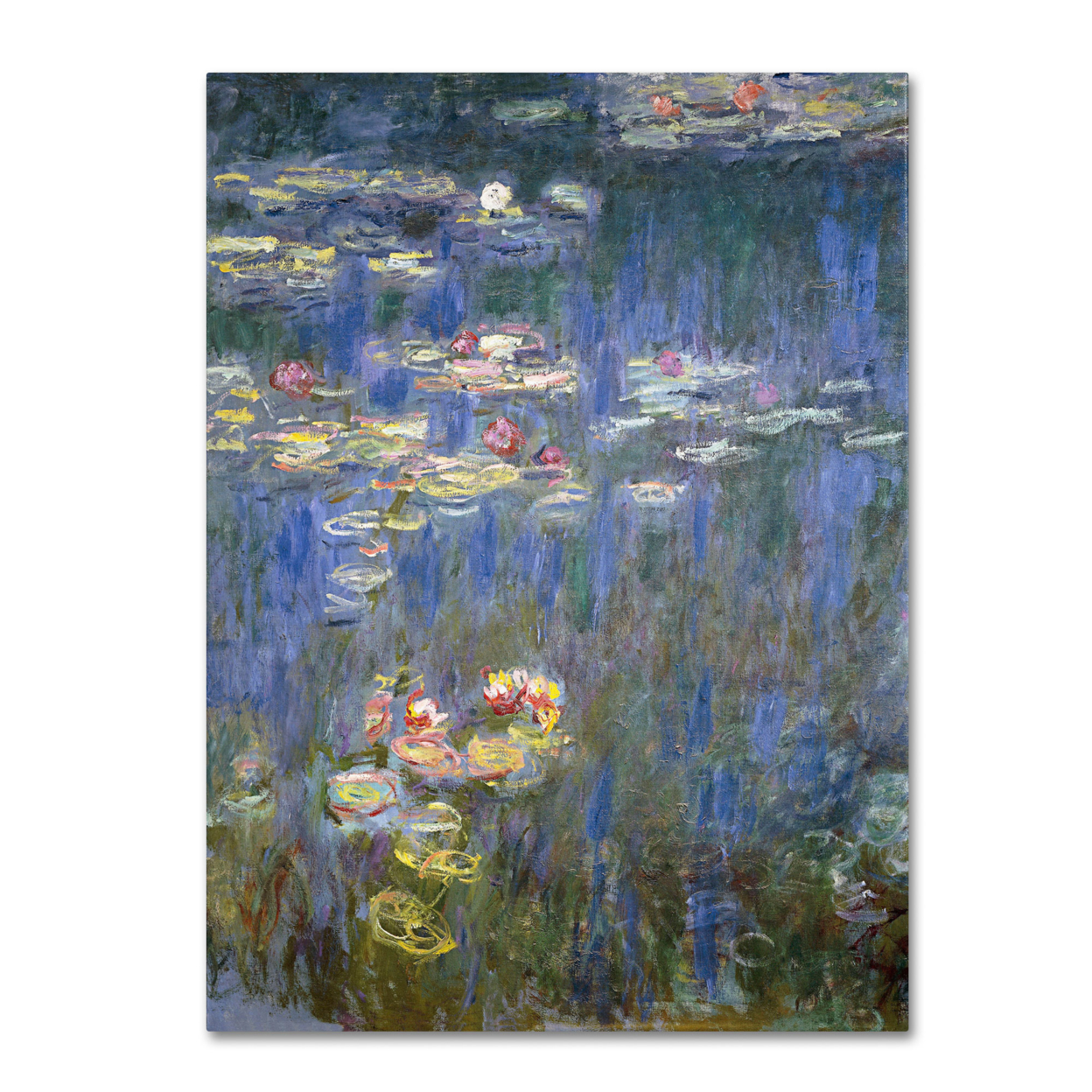 Claude Monet 'Water Lilies IV 1840-1926' Canvas Wall Art 35 X 47 Inches