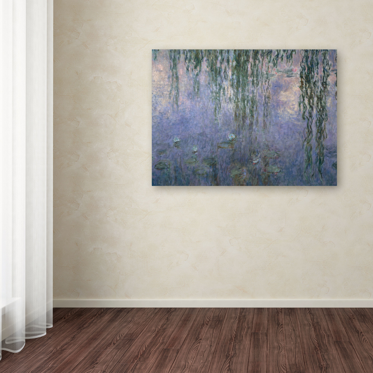 Claude Monet 'Water Lilies III 1840-1926' Canvas Wall Art 35 X 47 Inches