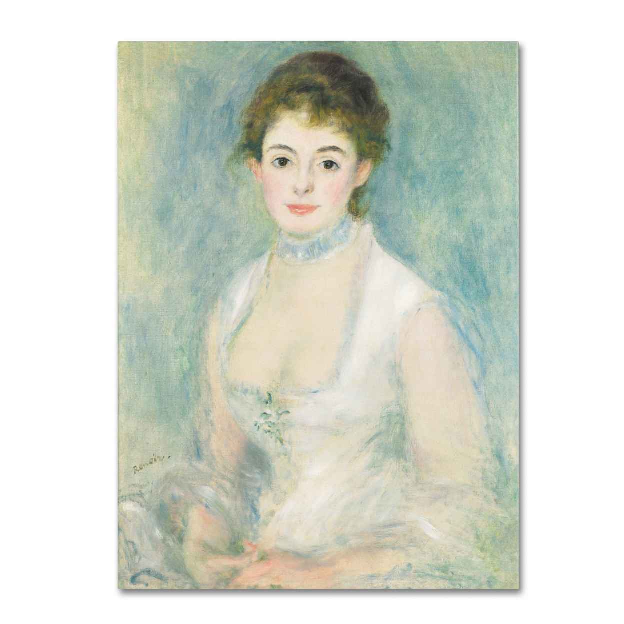 Pierre Renoir 'Madame Henriot 1876' Canvas Wall Art 35 X 47 Inches
