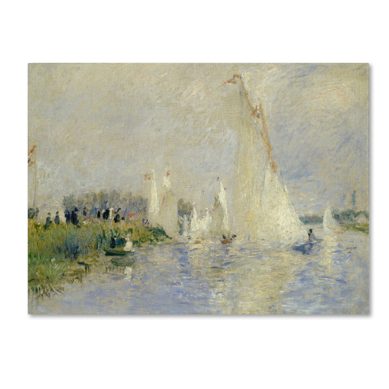 Pierre Renoir 'Regatta At Argenteuil 1874' Canvas Wall Art 35 X 47 Inches