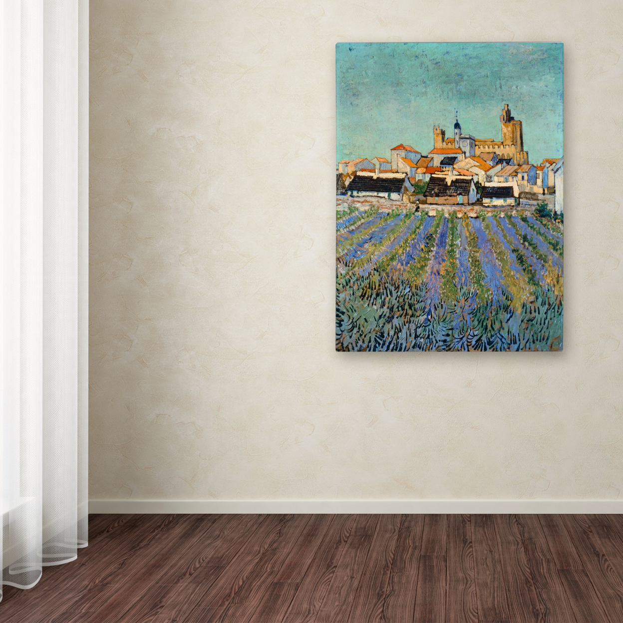 Vincent Van Gogh 'Saintes Maries De La Mer' Canvas Wall Art 35 X 47 Inches