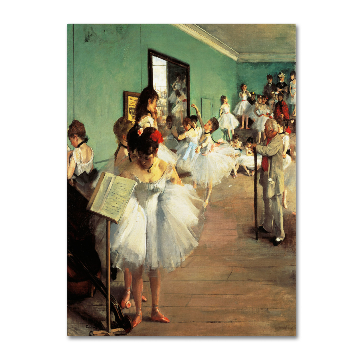 Edgar Degas 'Dance Examination 1873-74' Canvas Wall Art 35 X 47 Inches