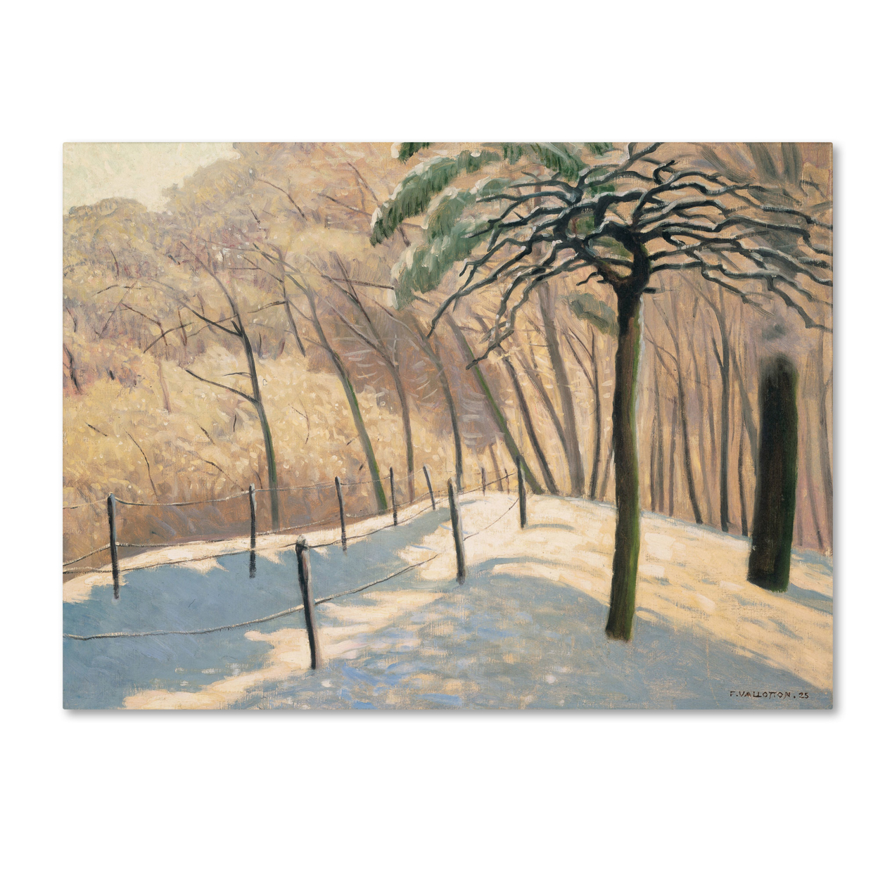 Felix Vallotton 'Snowy Landscape 1925' Canvas Wall Art 35 X 47 Inches
