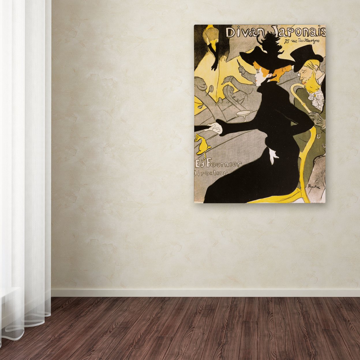 Henri Toulouse-Lautrec 'Divan Japonais' Canvas Wall Art 35 X 47 Inches