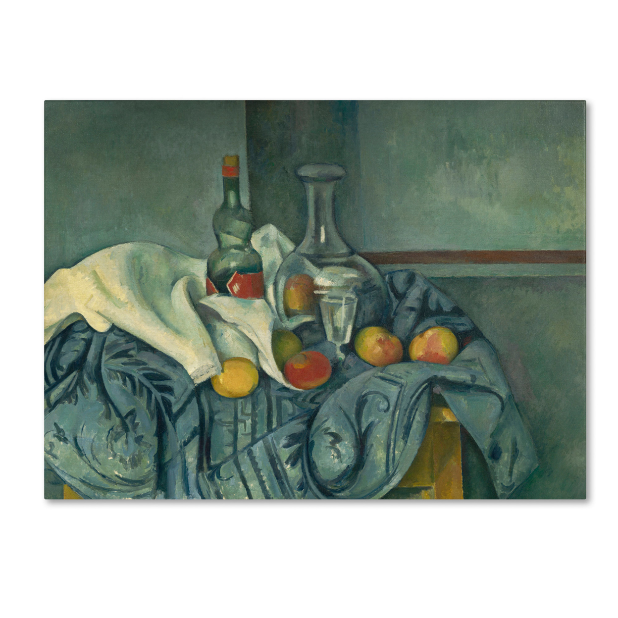 Paul Cezanne 'The Peppermint Bottle 1893-95' Canvas Wall Art 35 X 47 Inches