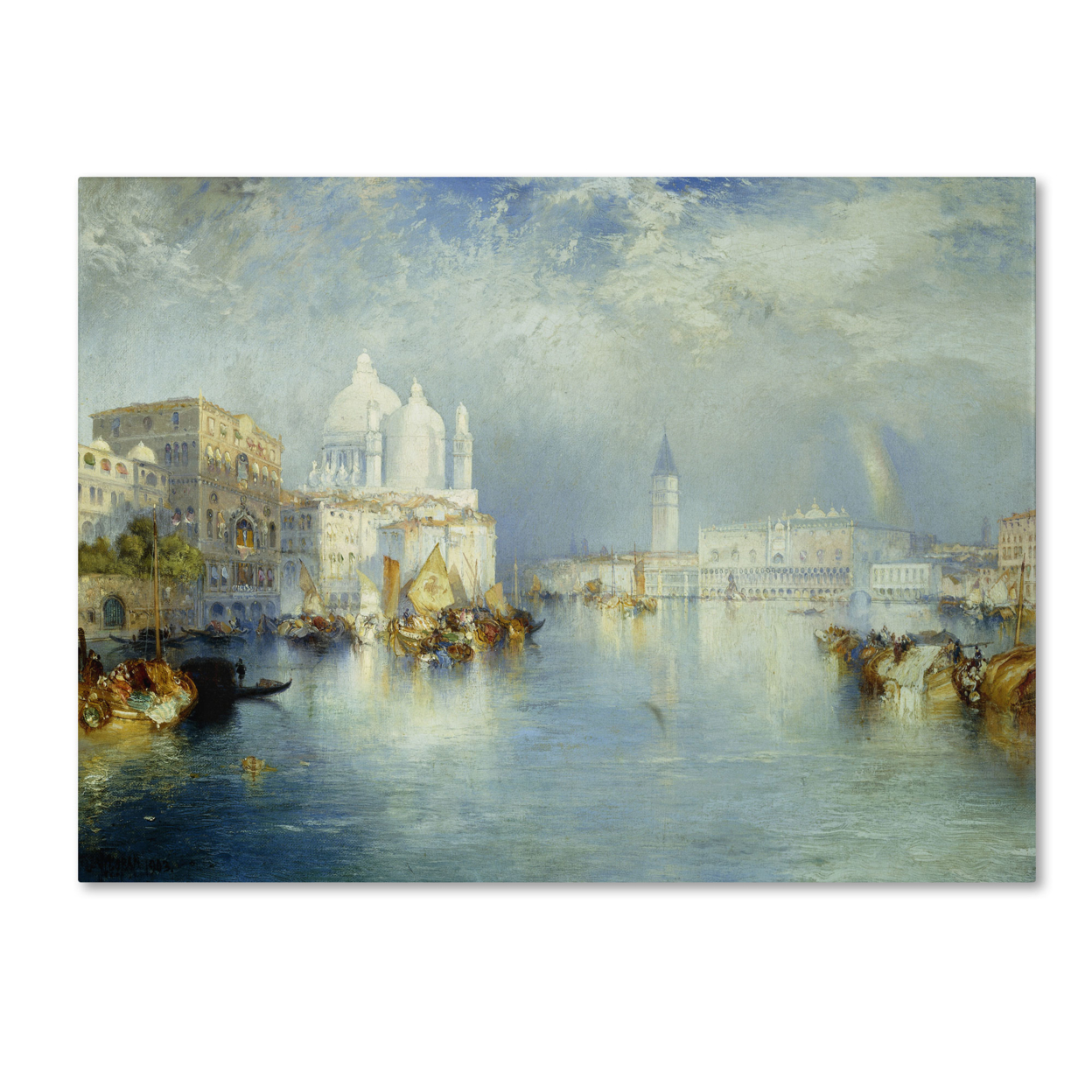 Thomas Moran 'Grand Canal Venice 1903' Canvas Wall Art 35 X 47 Inches