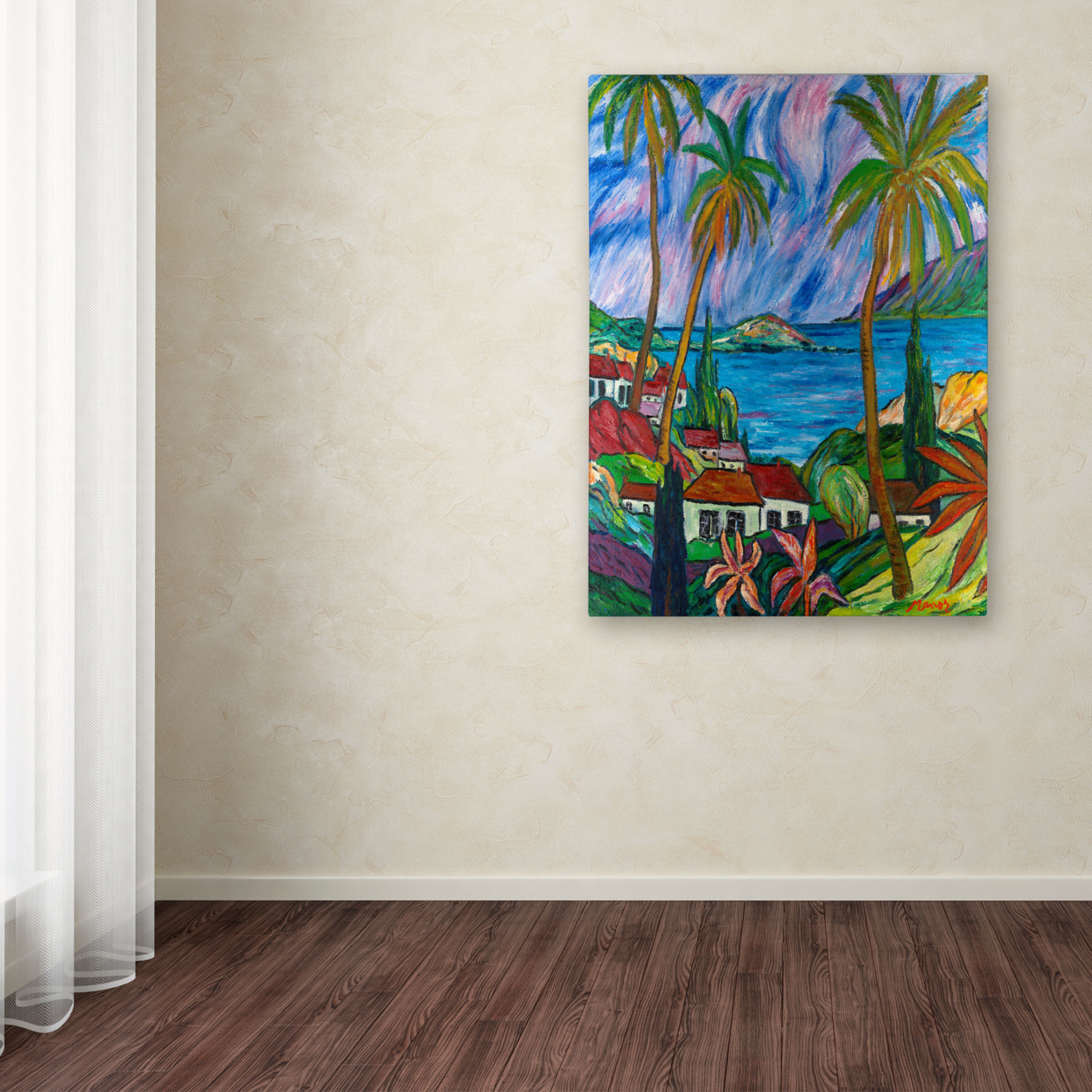 Manor Shadian 'Tropical Paradise' Canvas Wall Art 35 X 47 Inches