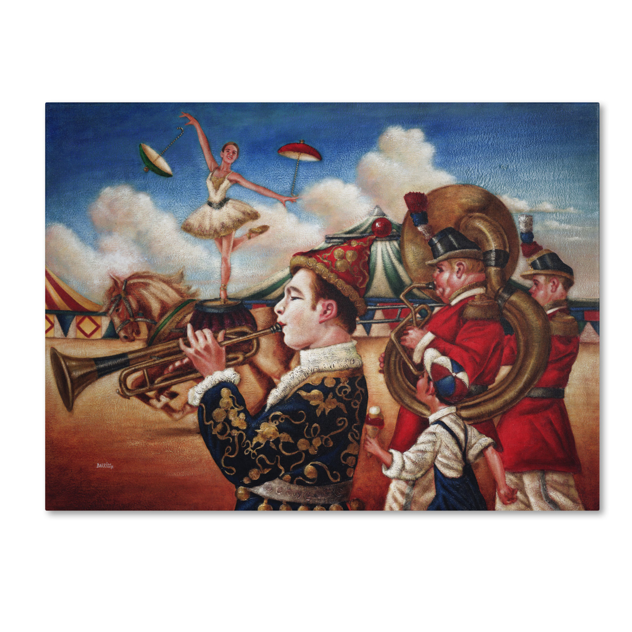 Edgar Barrios 'Circus Hit Parade' Canvas Wall Art 35 X 47 Inches