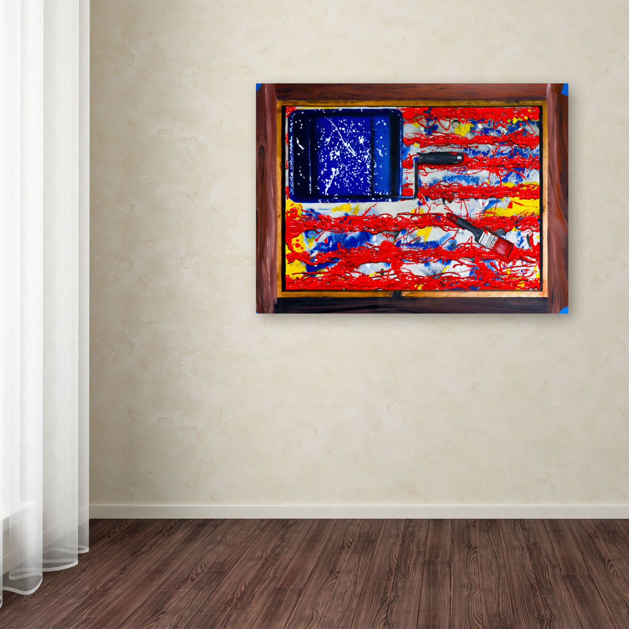 Roderick Stevens 'American Paint' Canvas Wall Art 35 X 47 Inches