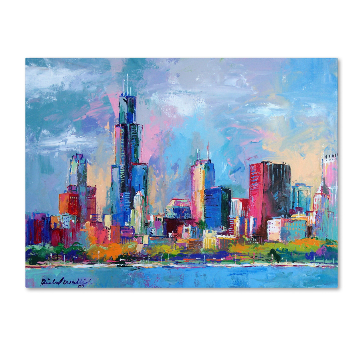 Richard Wallich 'Chicago 5' Canvas Wall Art 35 X 47 Inches