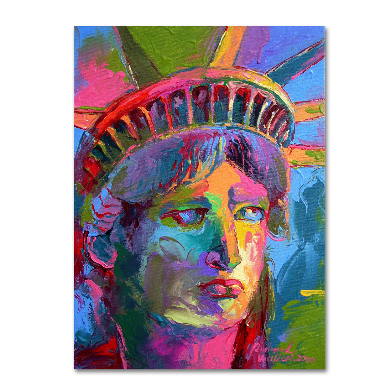 Richard Wallich 'Lady Liberty 2' Canvas Wall Art 35 X 47 Inches