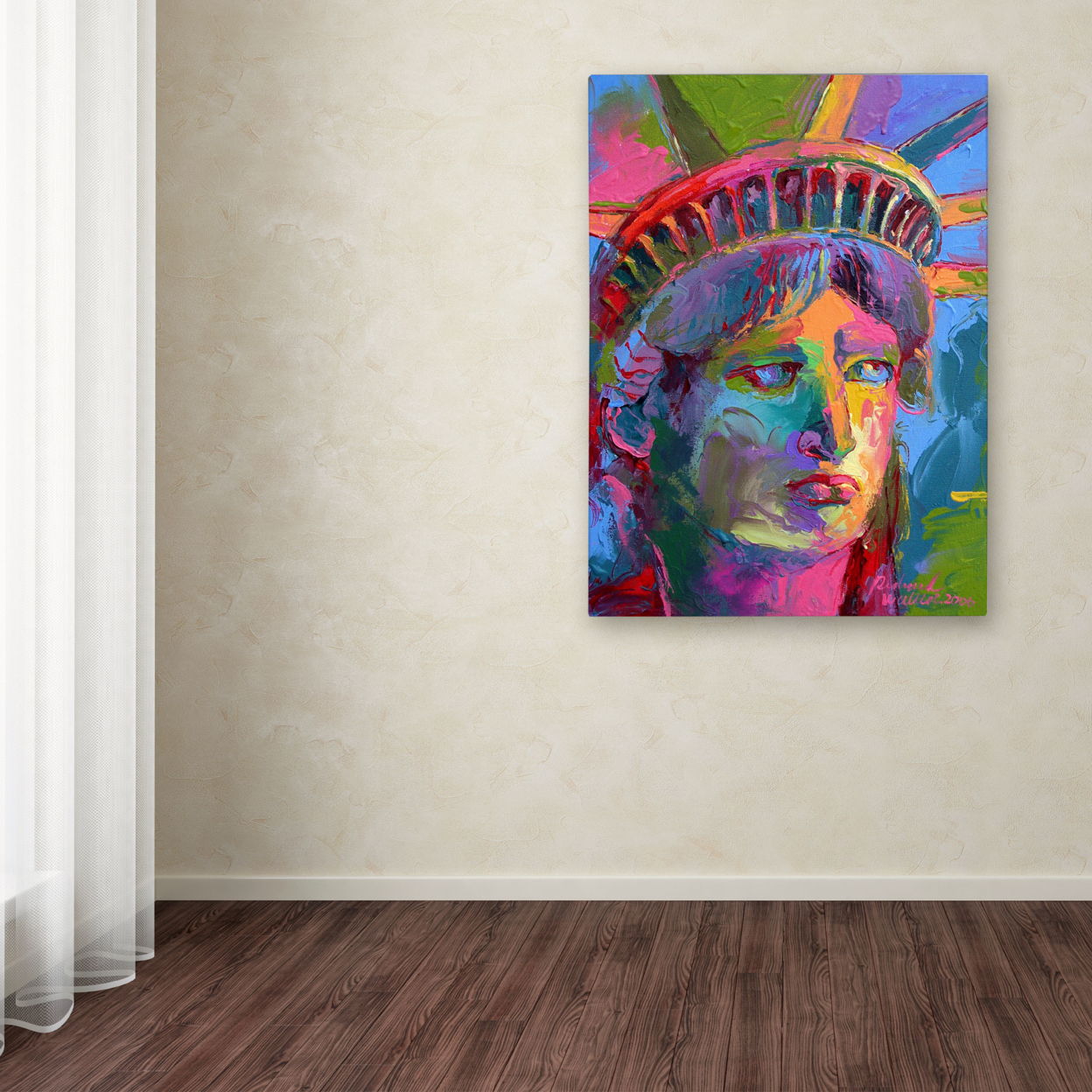 Richard Wallich 'Lady Liberty 2' Canvas Wall Art 35 X 47 Inches