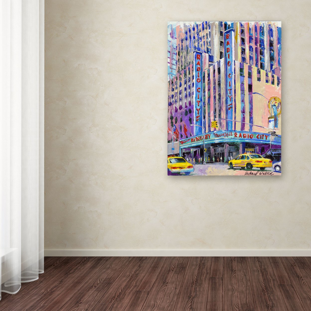 Richard Wallich 'Radio City Music Hall' Canvas Wall Art 35 X 47 Inches