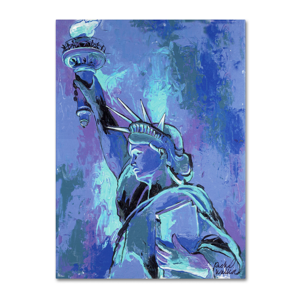Richard Wallich 'Statue Of Liberty 2' Canvas Wall Art 35 X 47 Inches