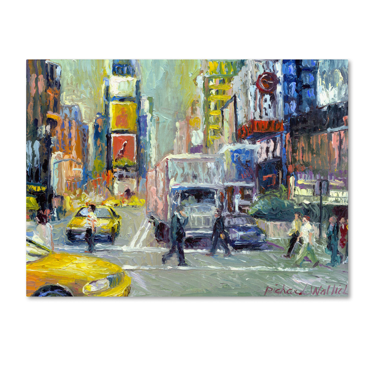 Richard Wallich 'Times Square' Canvas Wall Art 35 X 47 Inches