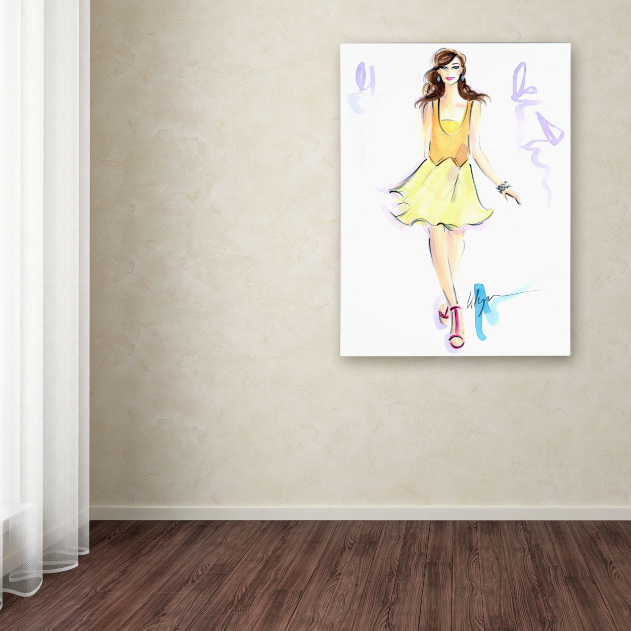 Jennifer Lilya 'Dash Of Lime' Canvas Wall Art 35 X 47 Inches