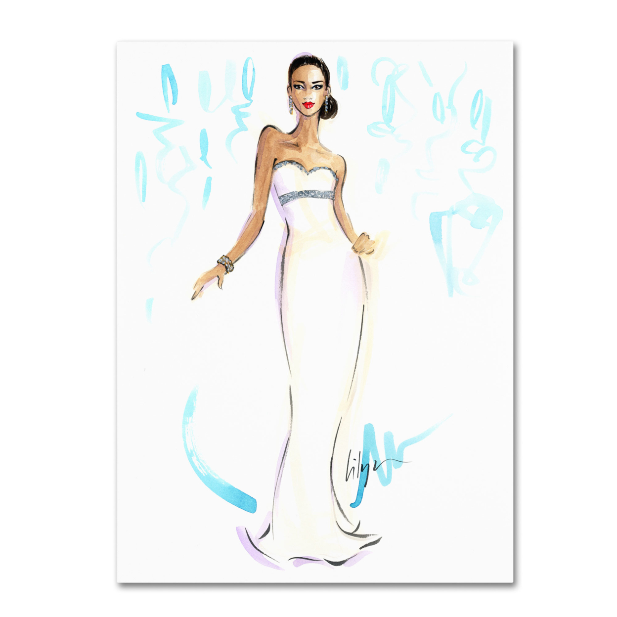 Jennifer Lilya 'Night In White Satin' Canvas Wall Art 35 X 47 Inches