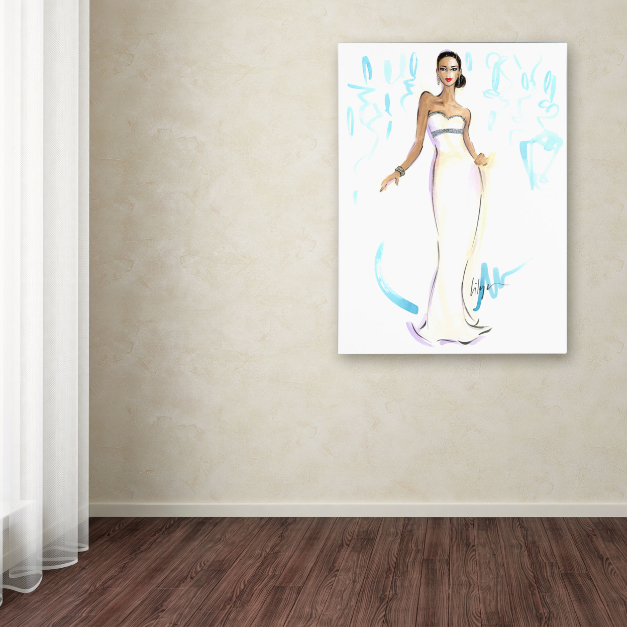 Jennifer Lilya 'Night In White Satin' Canvas Wall Art 35 X 47 Inches