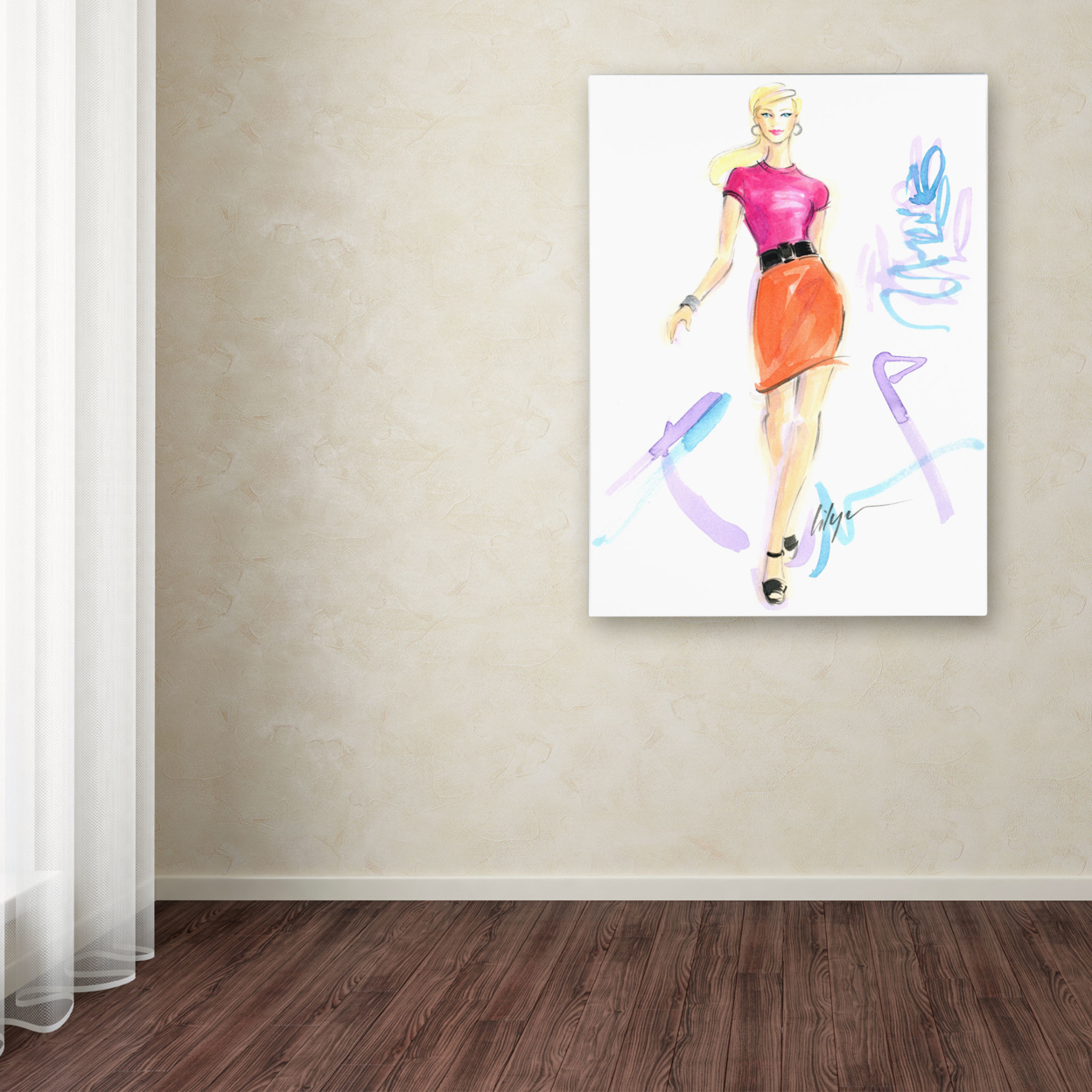 Jennifer Lilya 'Sorbet Sway' Canvas Wall Art 35 X 47 Inches