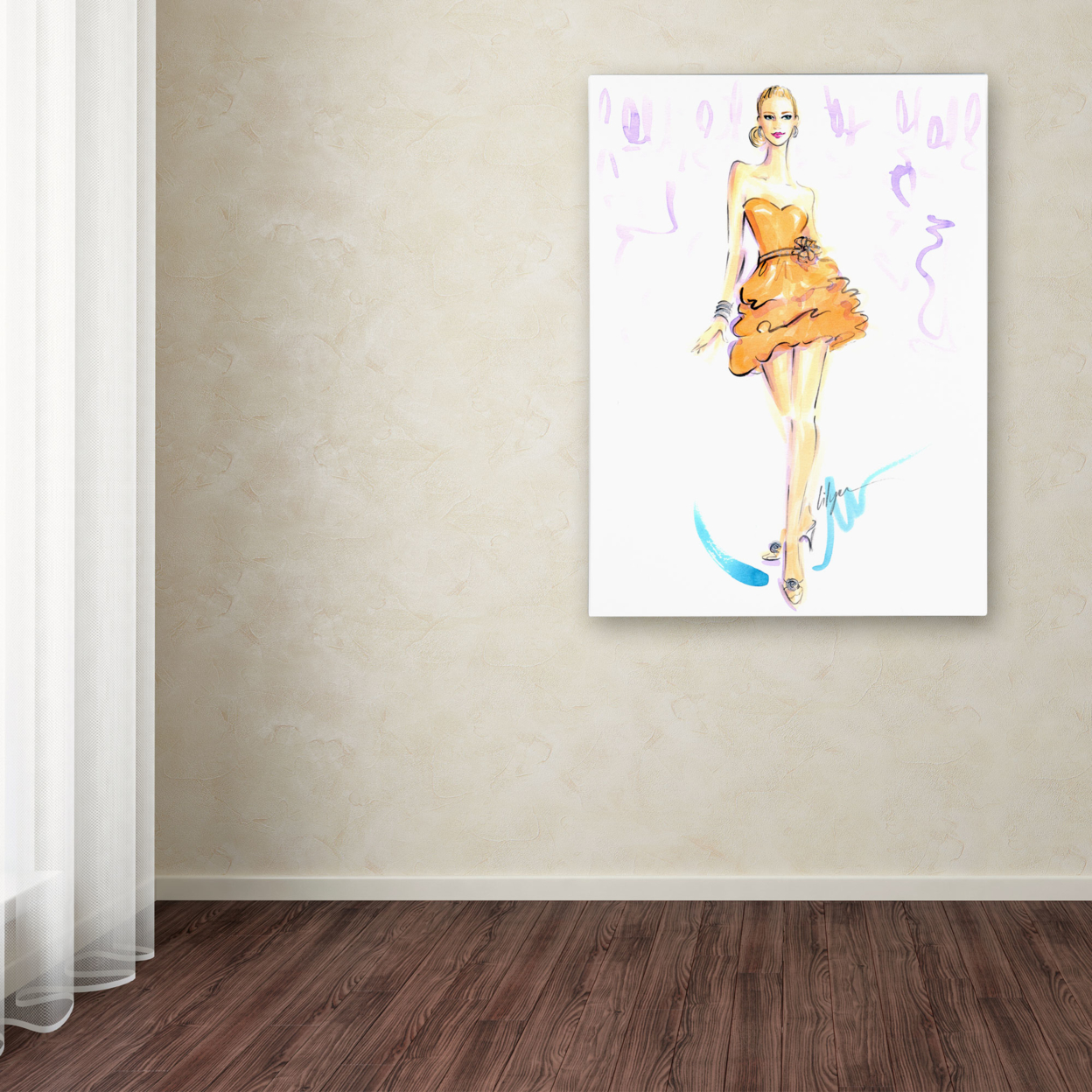 Jennifer Lilya 'Tangerine Queen' Canvas Wall Art 35 X 47 Inches