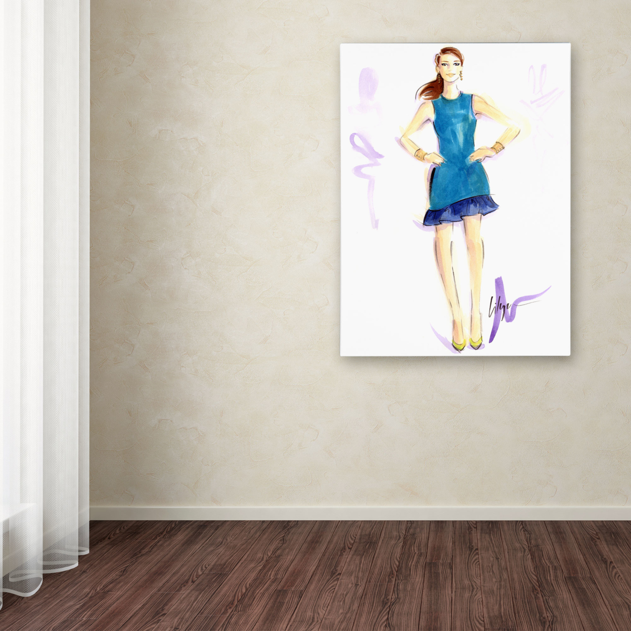 Jennifer Lilya 'Tealing Beauty' Canvas Wall Art 35 X 47 Inches