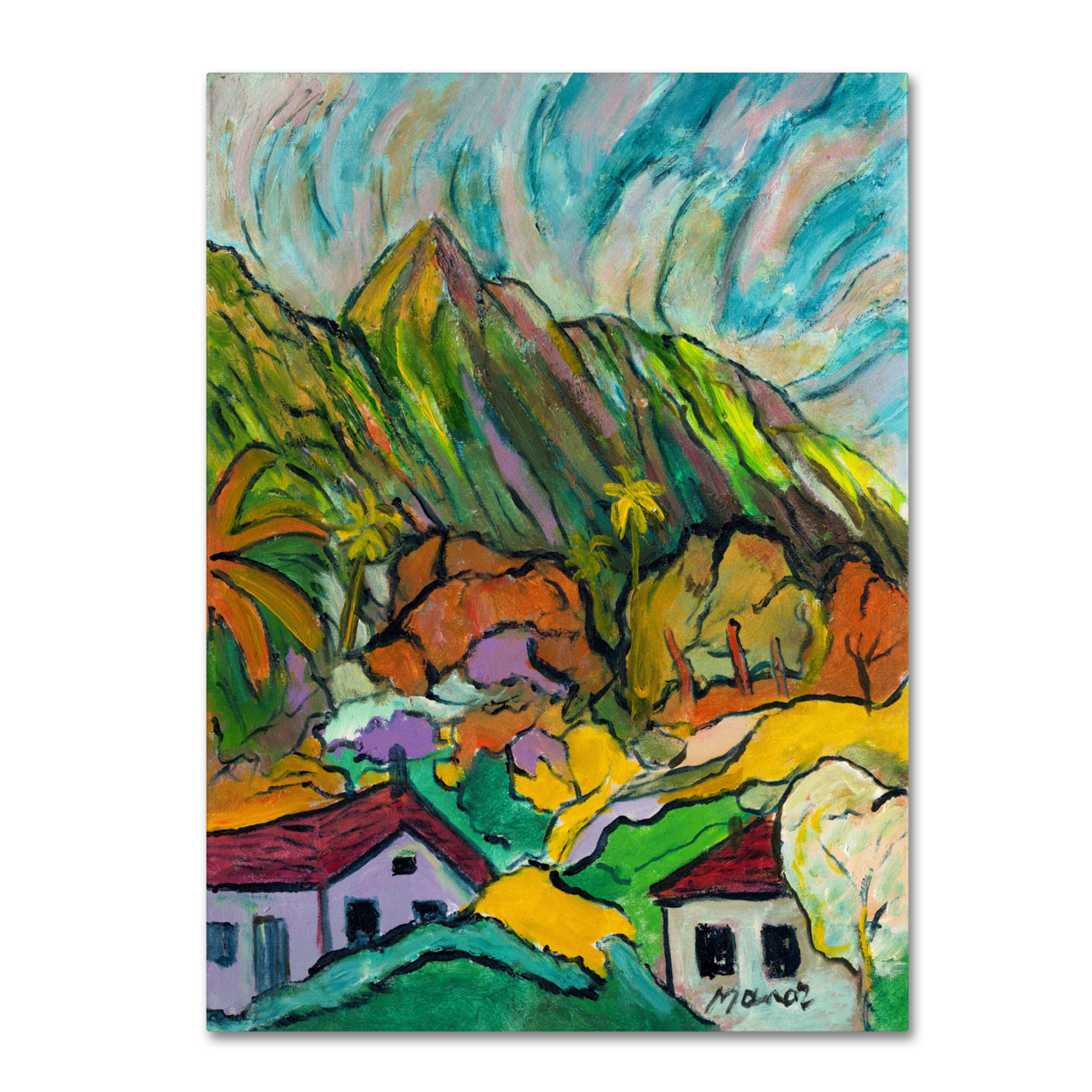 Manor Shadian 'Maui Peaks' Canvas Wall Art 35 X 47 Inches