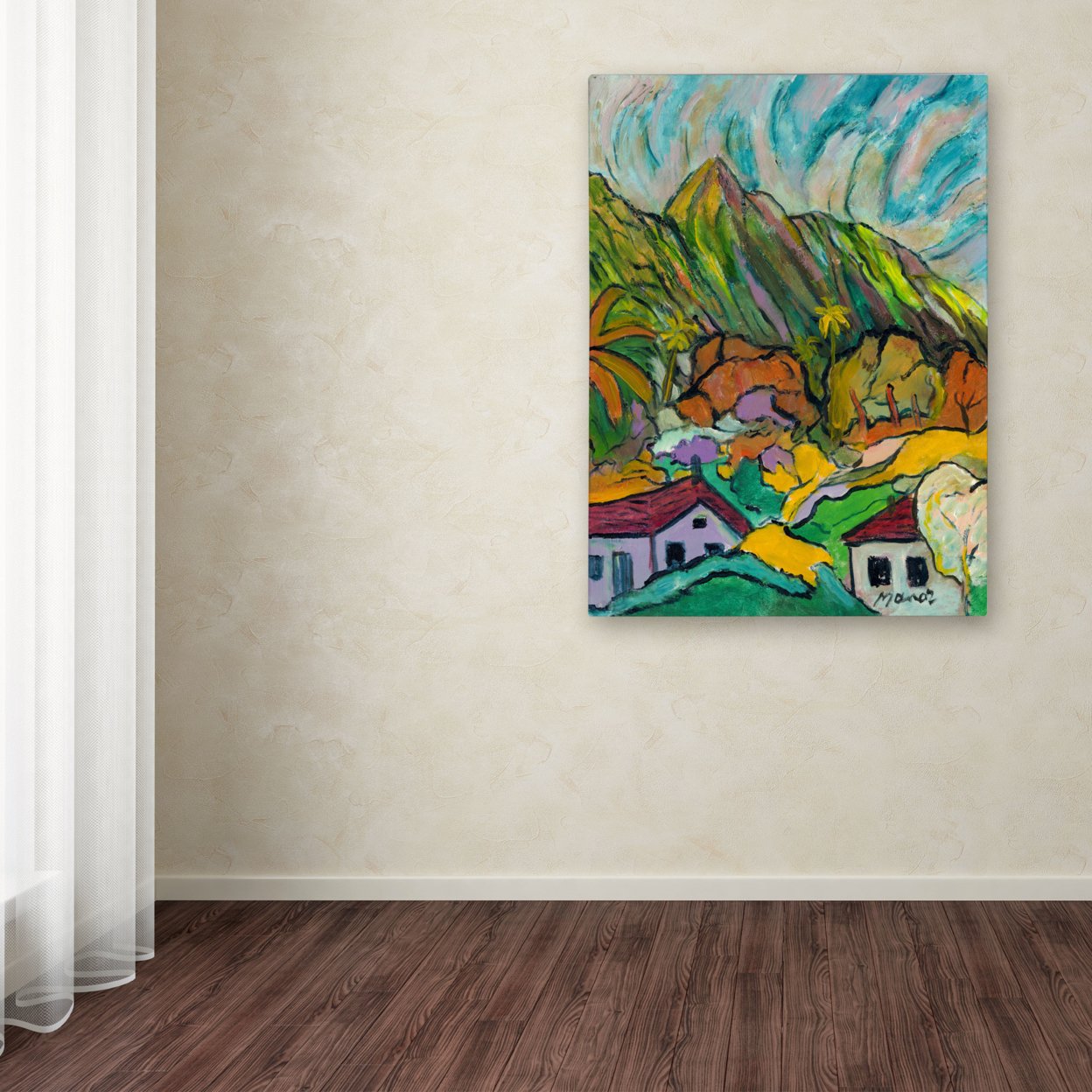 Manor Shadian 'Maui Peaks' Canvas Wall Art 35 X 47 Inches