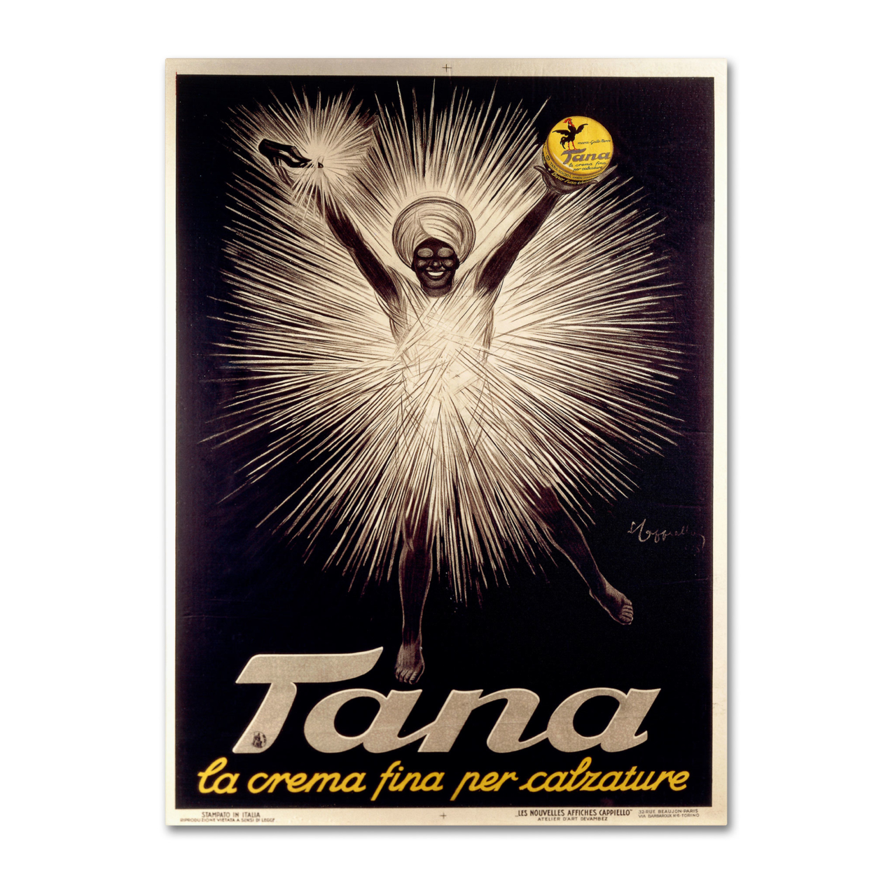 Leonetto Cappiello 'Advertisement For Tana' Canvas Wall Art 35 X 47 Inches