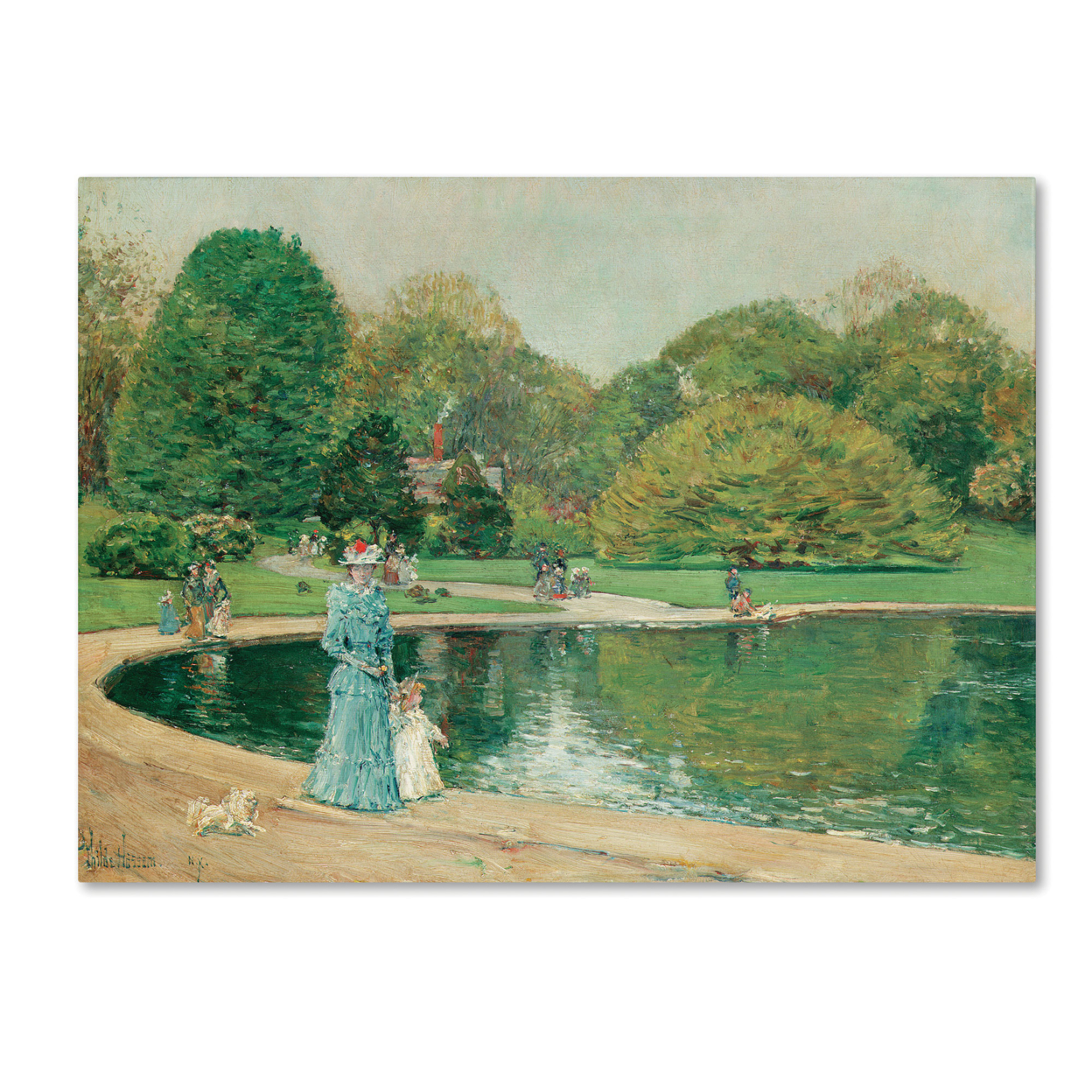 Childe Hassam 'Central Park' Canvas Wall Art 35 X 47 Inches