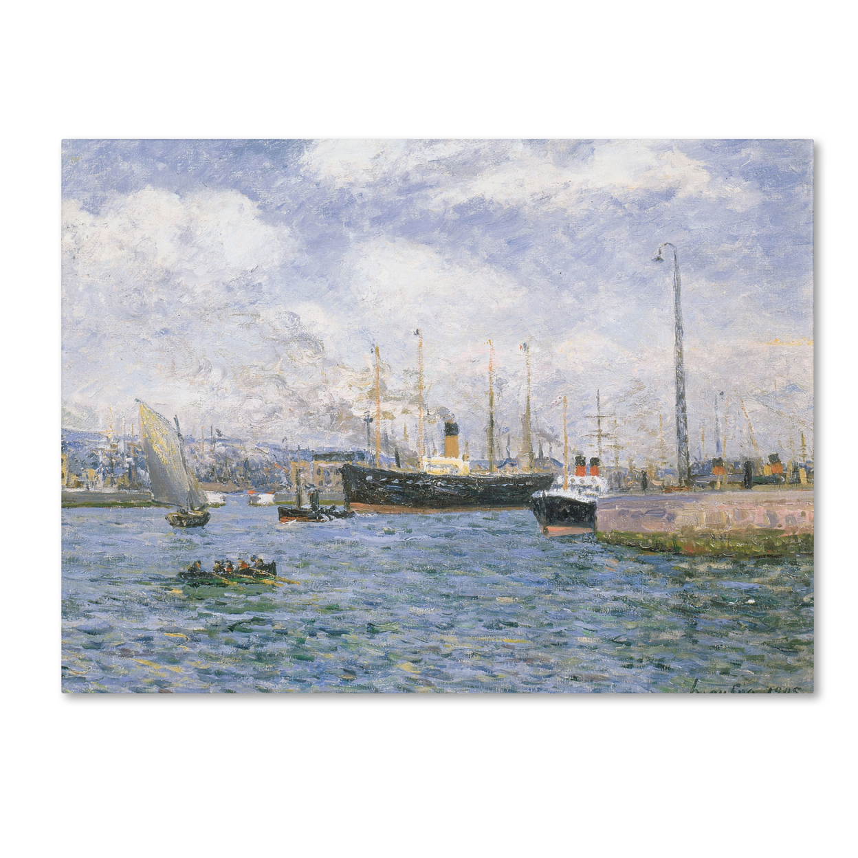 Maxime Maufra 'Departure From Havre 1905' Canvas Wall Art 35 X 47 Inches