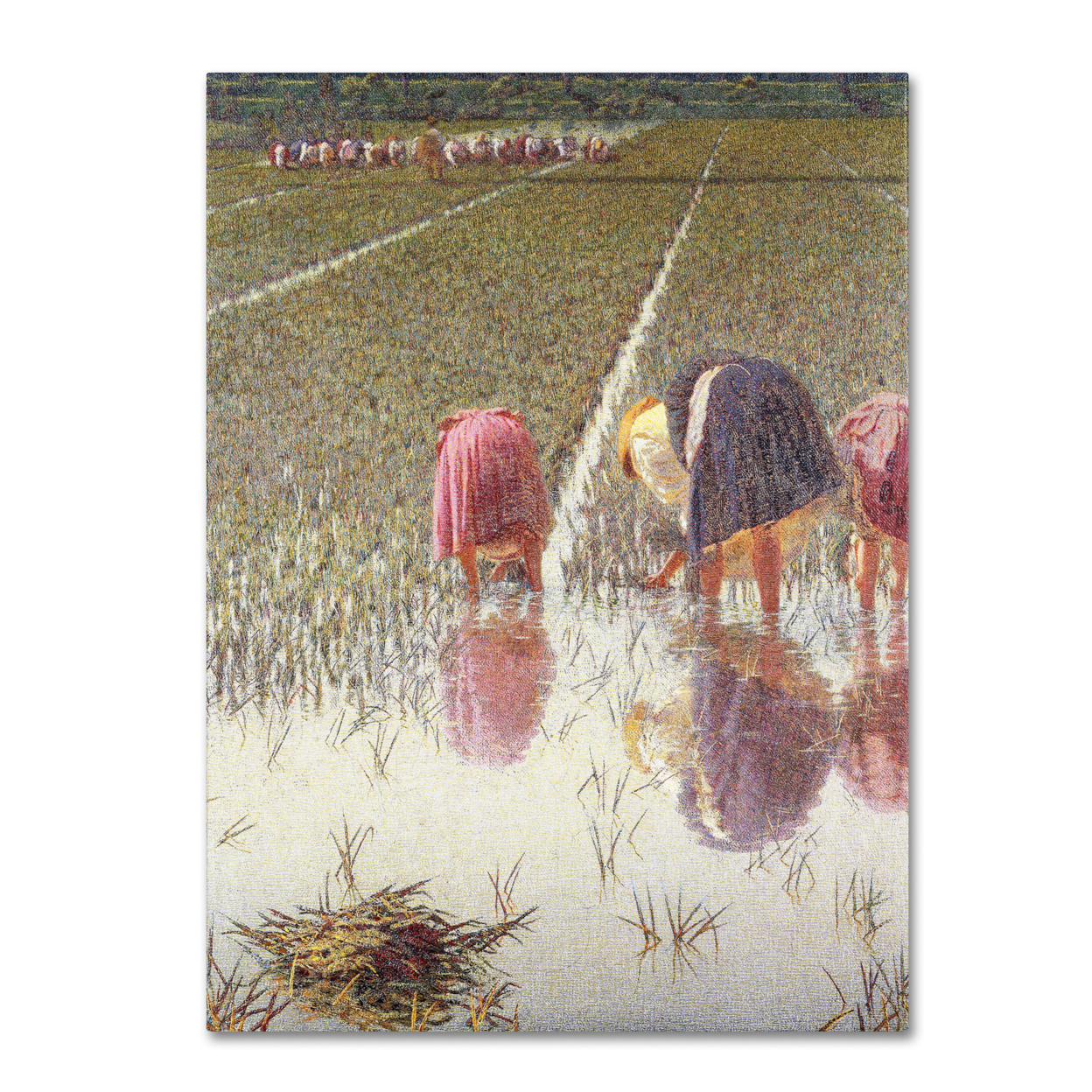 Angelo Morbelli 'For Eighty Pennies' Canvas Wall Art 35 X 47 Inches