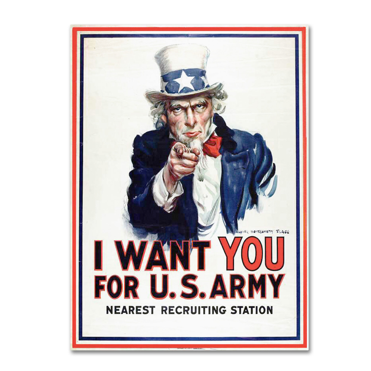 James Montgomery Flagg 'I Want You' Canvas Wall Art 35 X 47 Inches