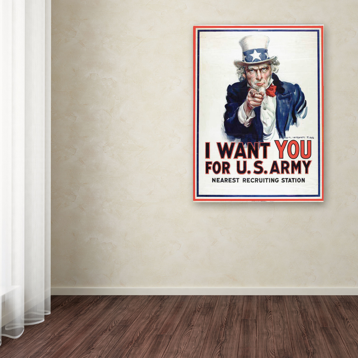 James Montgomery Flagg 'I Want You' Canvas Wall Art 35 X 47 Inches