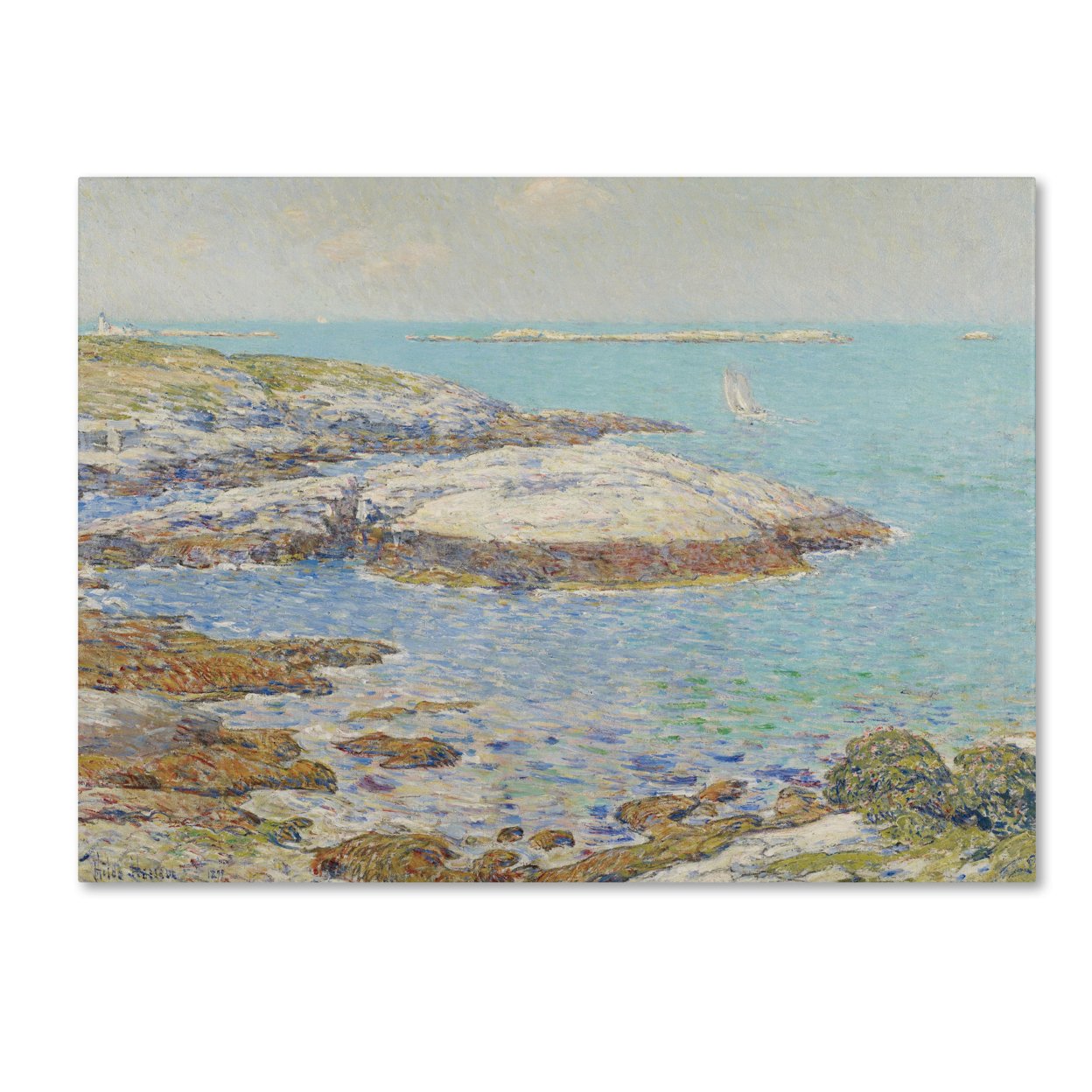 Childe Hassam 'Isles Of Shoals 1899' Canvas Wall Art 35 X 47 Inches
