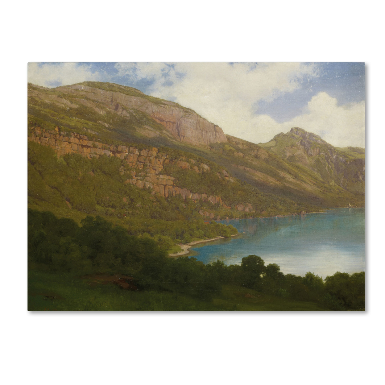 Robert Zund 'View From The Rigi' Canvas Wall Art 35 X 47 Inches