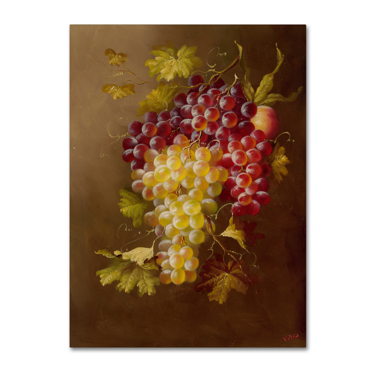 Rio 'Still Life With Grapes' Canvas Wall Art 35 X 47 Inches