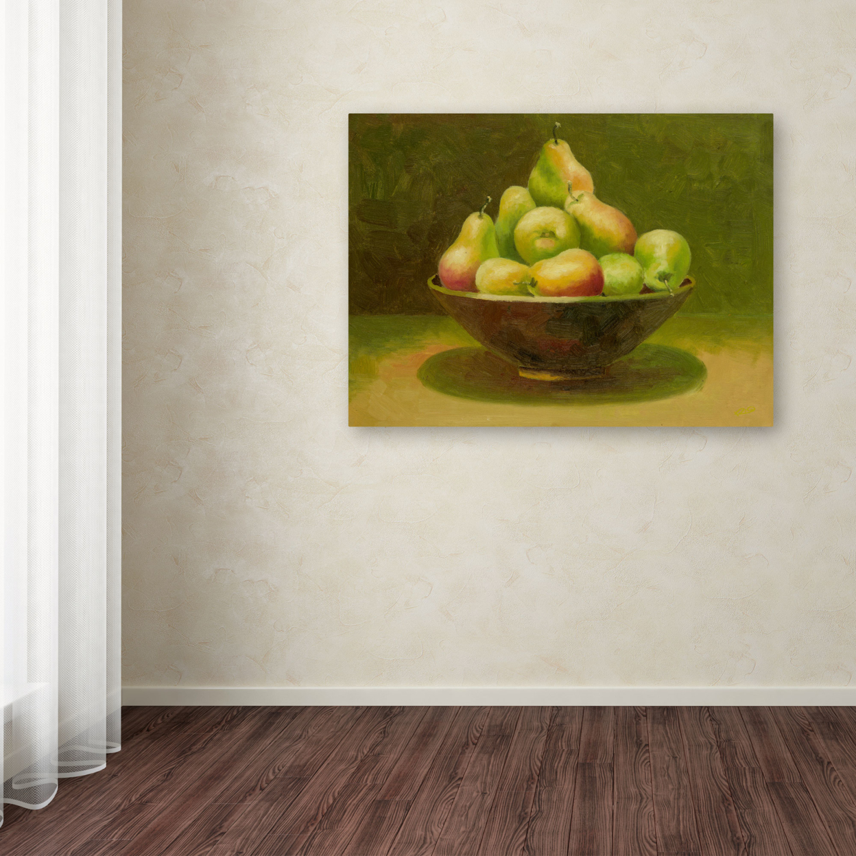 Rio 'Still Life With Pears' Canvas Wall Art 35 X 47 Inches