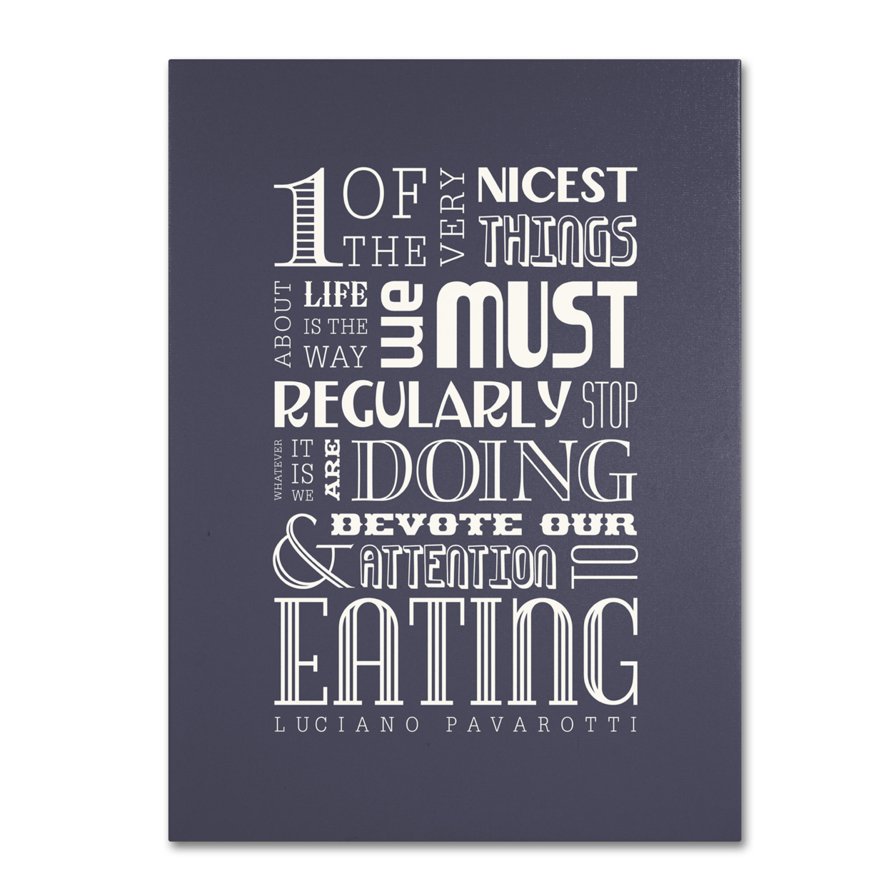 Megan Romo 'Take Time To Eat' Canvas Wall Art 35 X 47 Inches