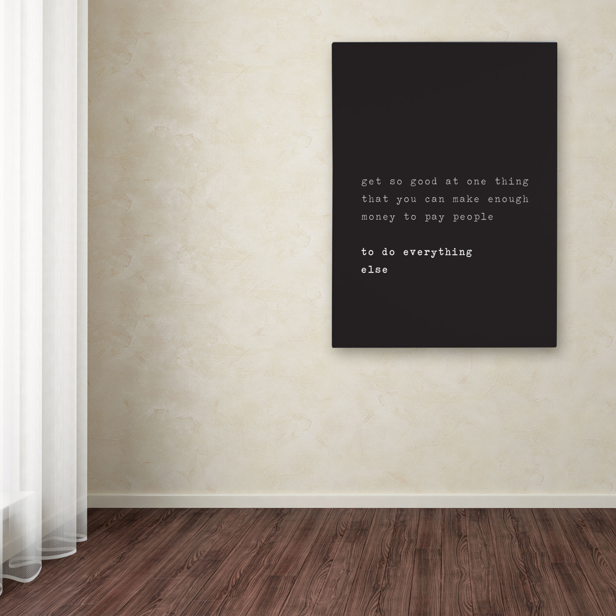 Megan Romo 'What's A Motto' Canvas Wall Art 35 X 47 Inches