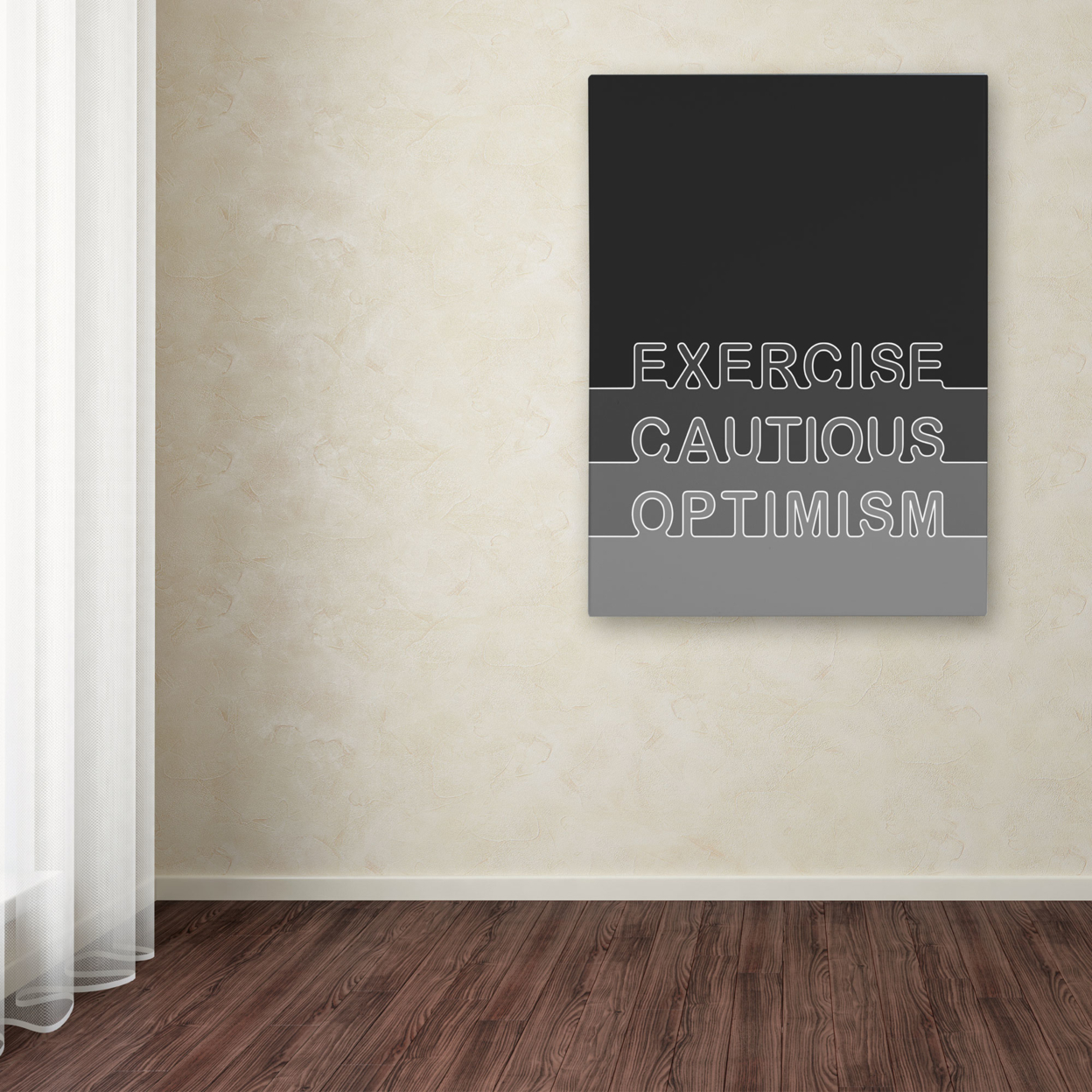 Megan Romo 'Cautious Optimism' Canvas Wall Art 35 X 47 Inches