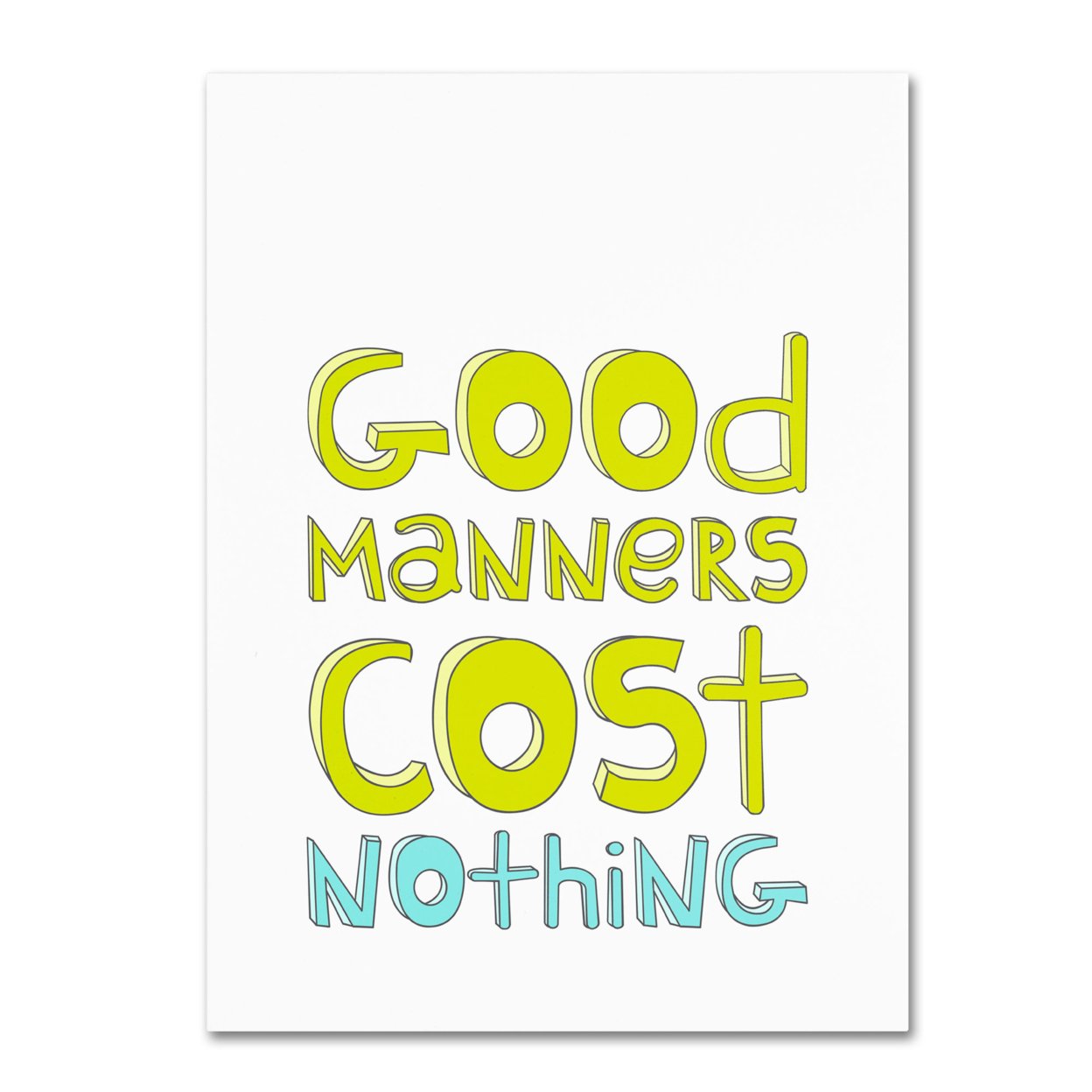 Megan Romo 'Good Manners' Canvas Wall Art 35 X 47 Inches
