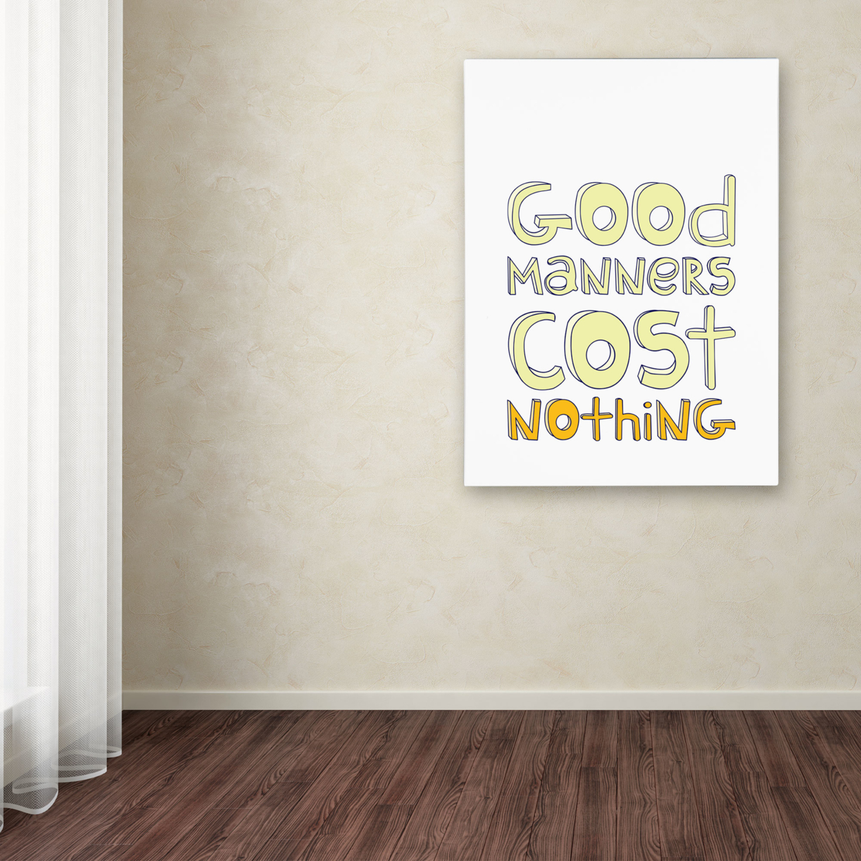 Megan Romo 'Good Manners II' Canvas Wall Art 35 X 47 Inches