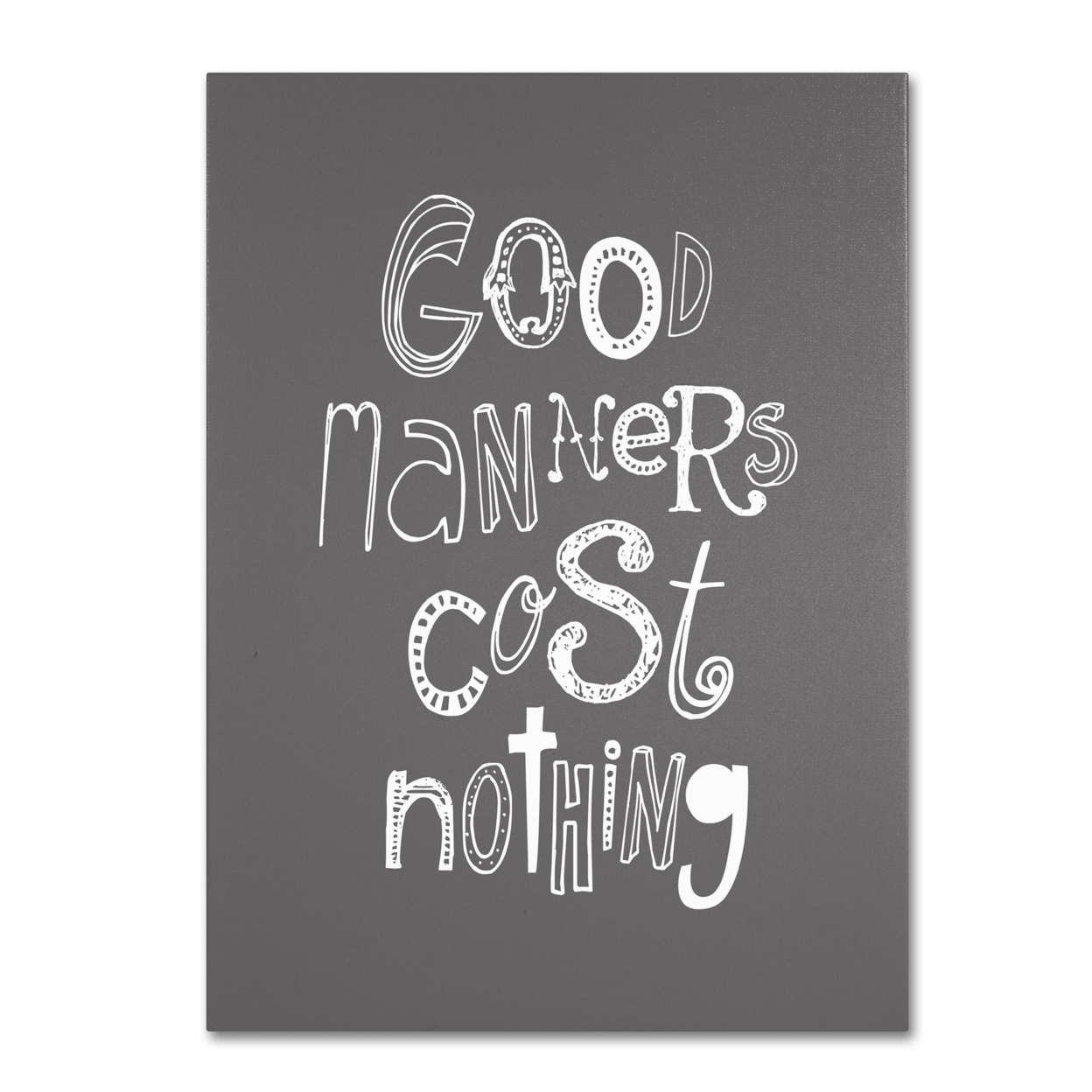 Megan Romo 'Good Manners IV' Canvas Wall Art 35 X 47 Inches