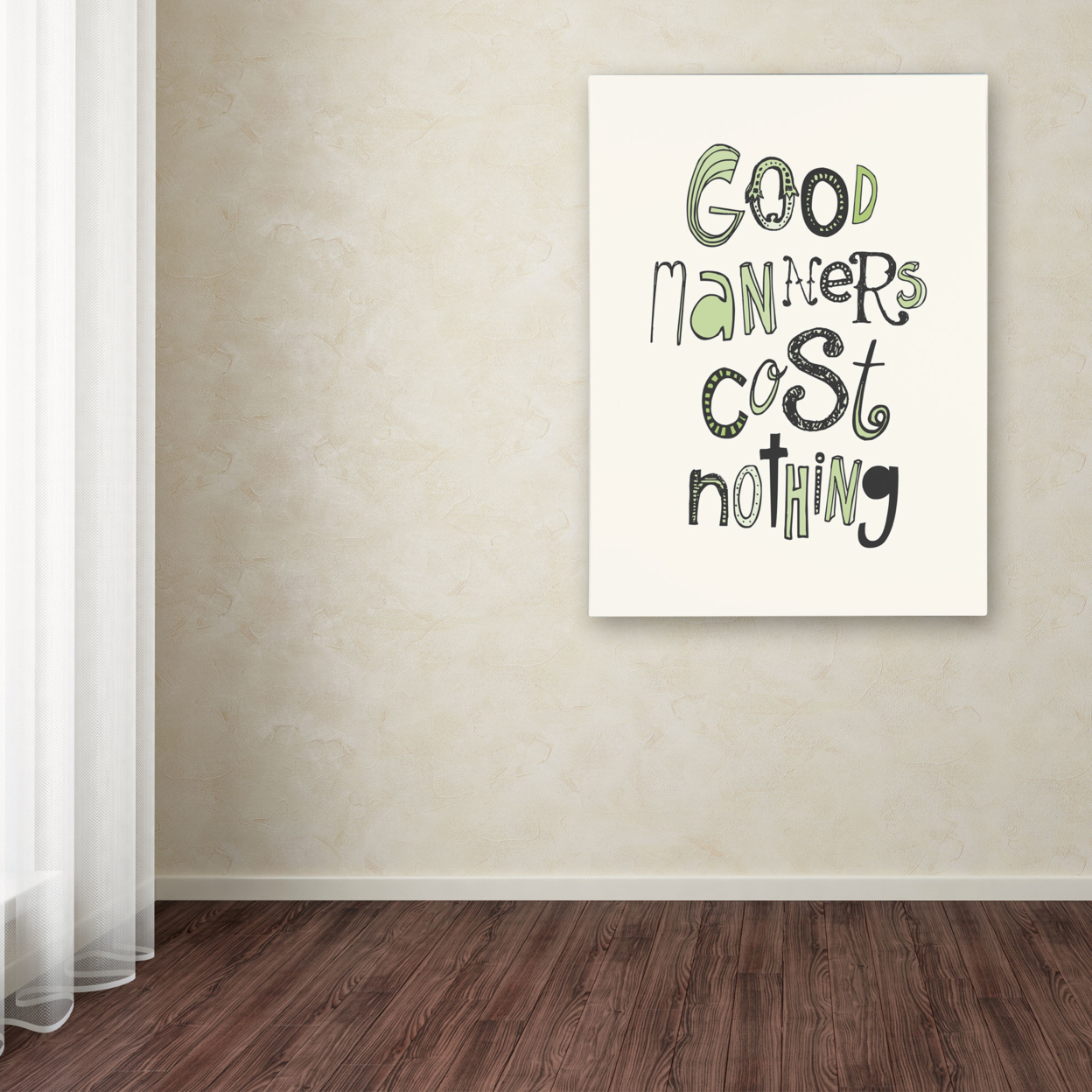 Megan Romo 'Good Manners V' Canvas Wall Art 35 X 47 Inches